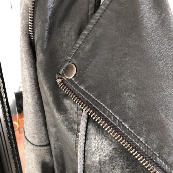 SzM pleather jacket , black and grey - Picture 3 of 7